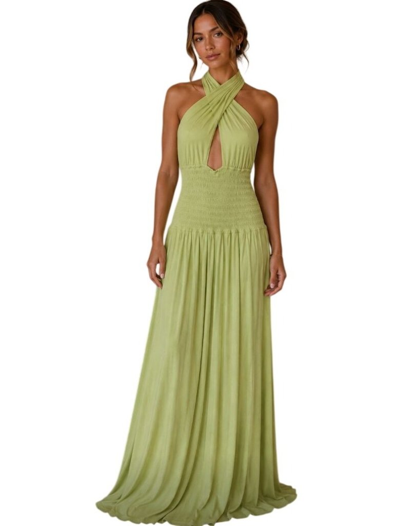 Ow Collection X Revolve Rhea Maxi Dress Pear Green Homecoming Dress Nwt - Size S